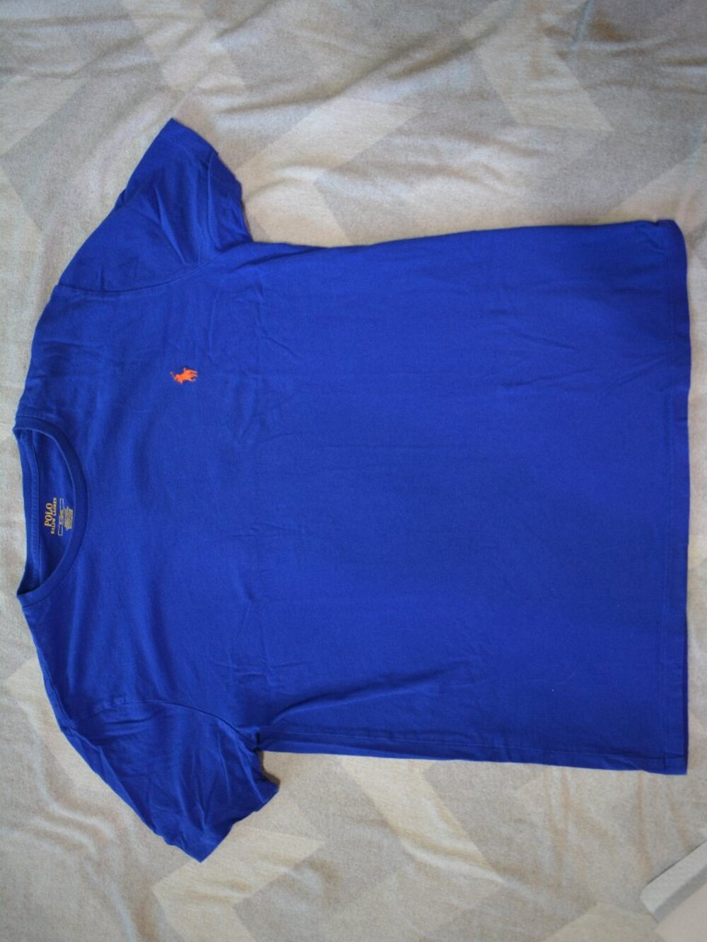 Polo Ralph Lauren Blue Crew Neck Tee – Classic Fit – Red Pony Logo
